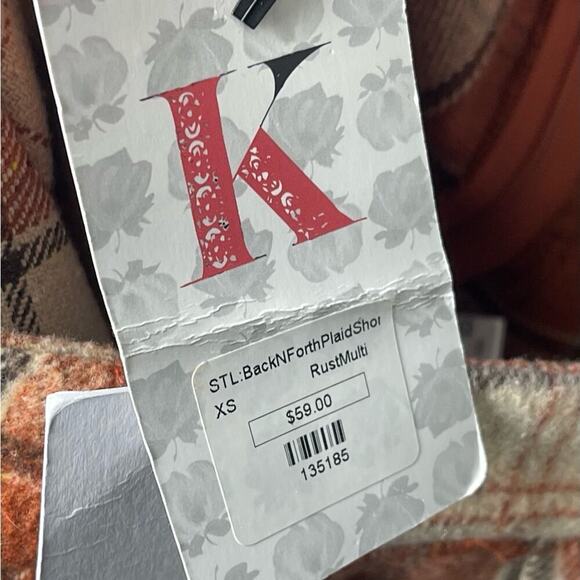 SAGE The Label Wool Plaid Cuffed Short Shorts, Academic, Taylor Swift Style, XS - Picture 7 of 10